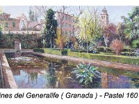 Jardines del Generalife (Granada) - Pastel 160 x 65